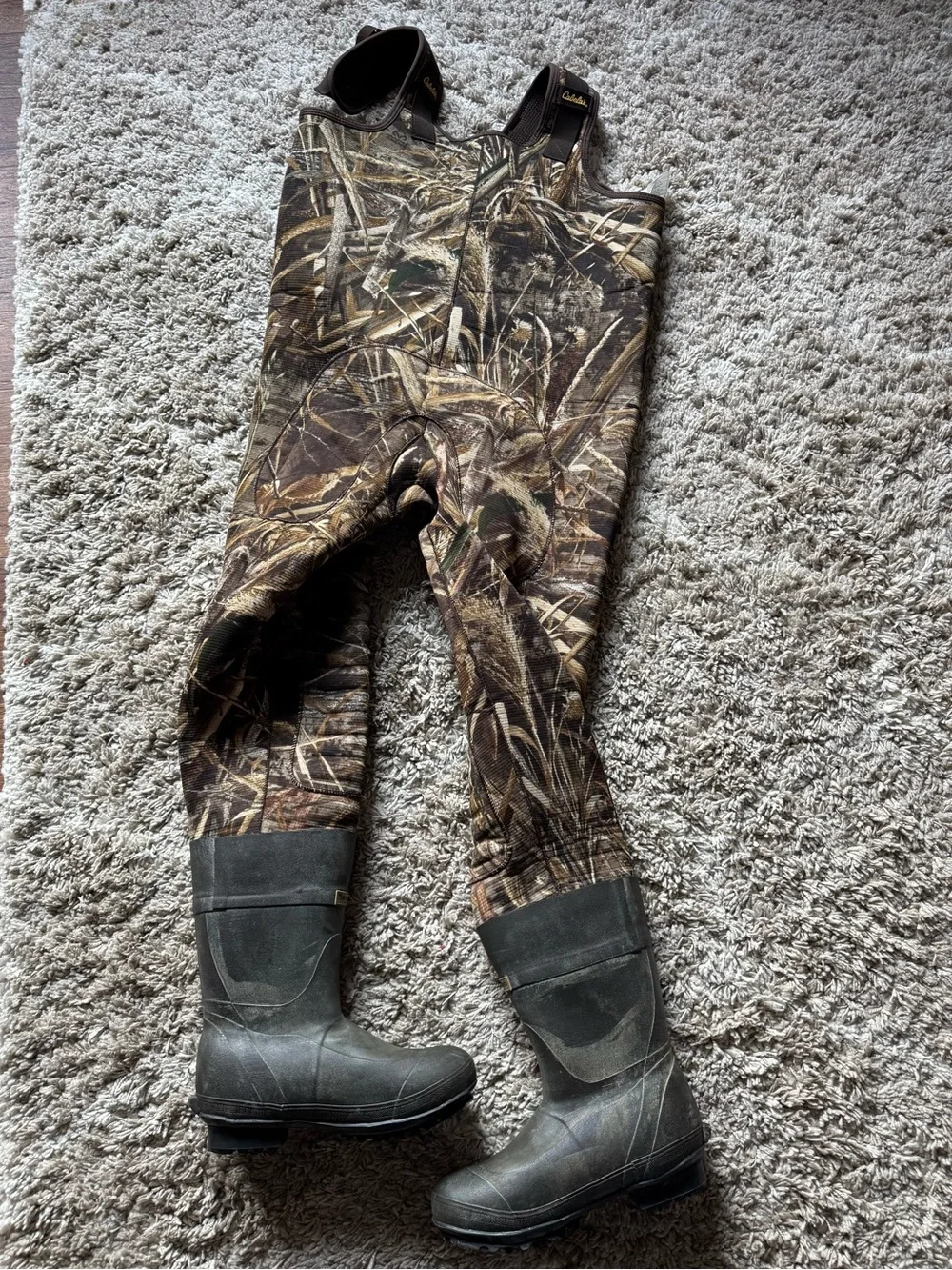 Cabela’s Size 8S Brown Camo Waders